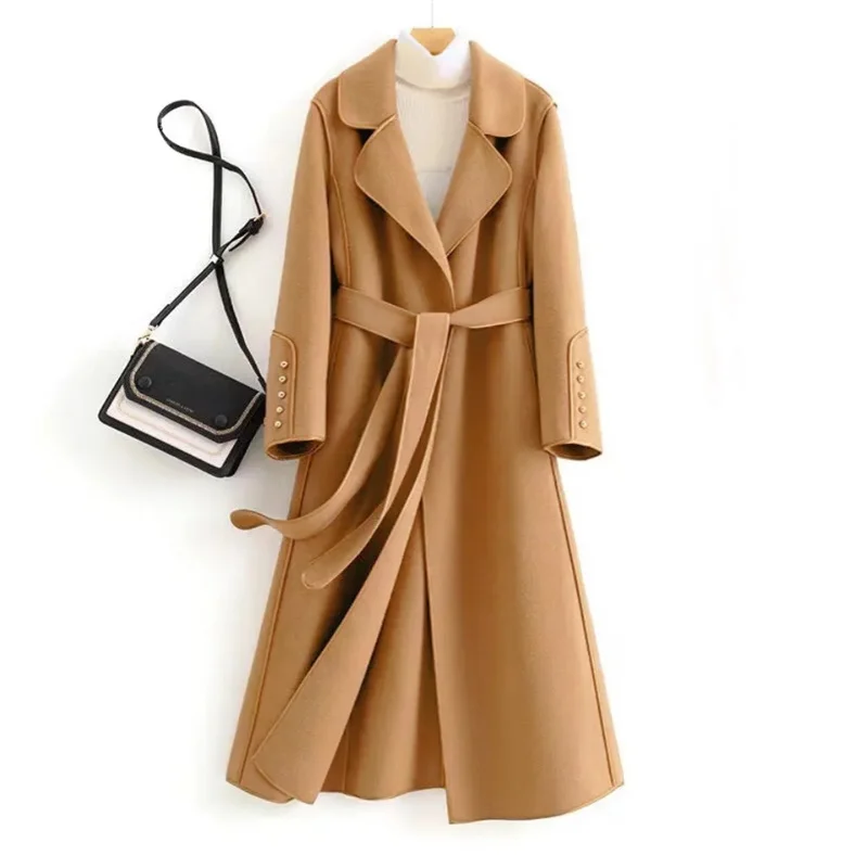 新品同様❕10s attachment cashmere beltet coat Kate Cashmere Blend Mink Trim Coat – Wolfie Premium Outerwear