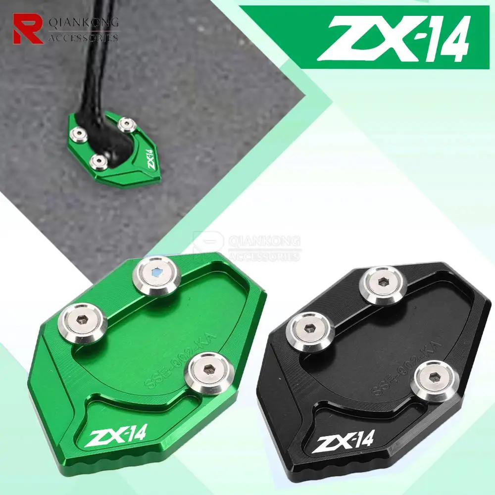 

Motorcycle Accessories Side Stand Enlarge Sled Sidestand Kickstand Support Foot Pad For KAWASAKI ZX14 ZX-14R ZX 14 14R 2011 2012