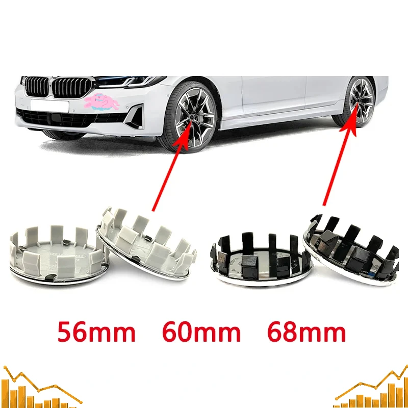 

Newest 4pcs 60mm 56mm 68mm B-M-W ALPINA Rim Cover Car Wheel Hub Center Caps Badge Logo Emblem Auto Exterior Accessories