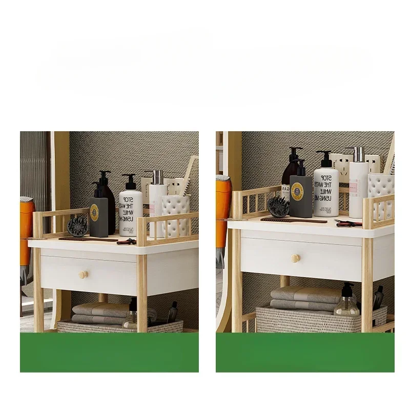 Carrello portautensili per barbiere specializzato Carrello per parrucchiere Carrello per salone di bellezza Organizzatore efficiente per riporre attrezzature professionali - immagine 4