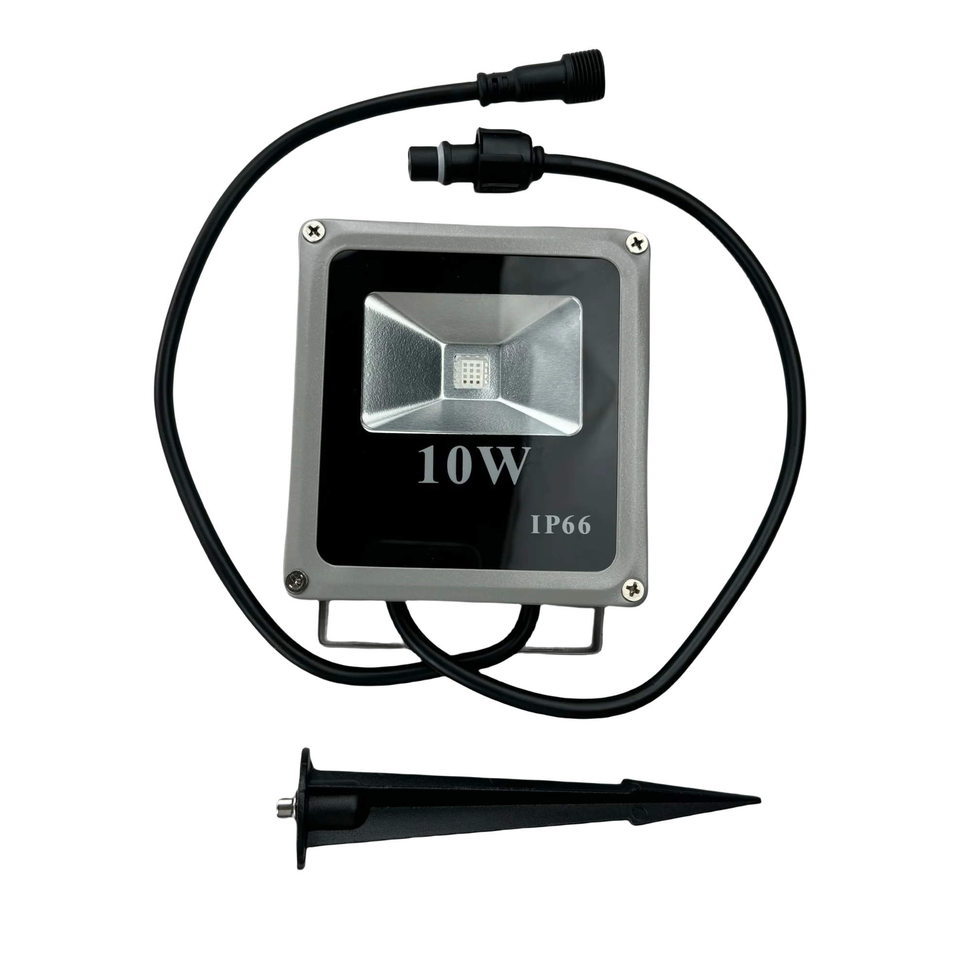 DC12V 10W WS2811-UV/12W UCS2904- RGB+UV 블랙라이트 LED 투광등 주소 지정 가능 잔디밭 램프 조경등 IP68 3코어 커넥터