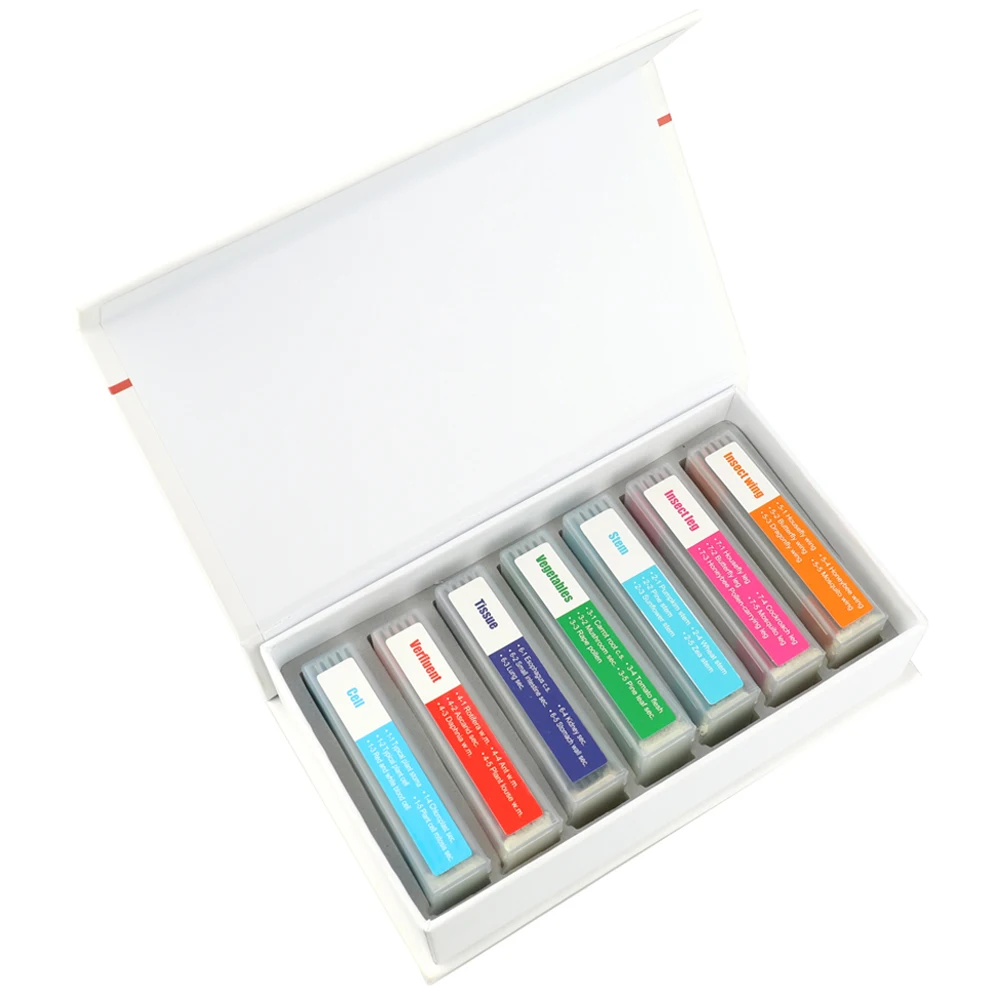 35 PCS of Microscope Specimen Slide Biological Prepared Digital Microscope Specimen Slide Primary and Secondary Gifts