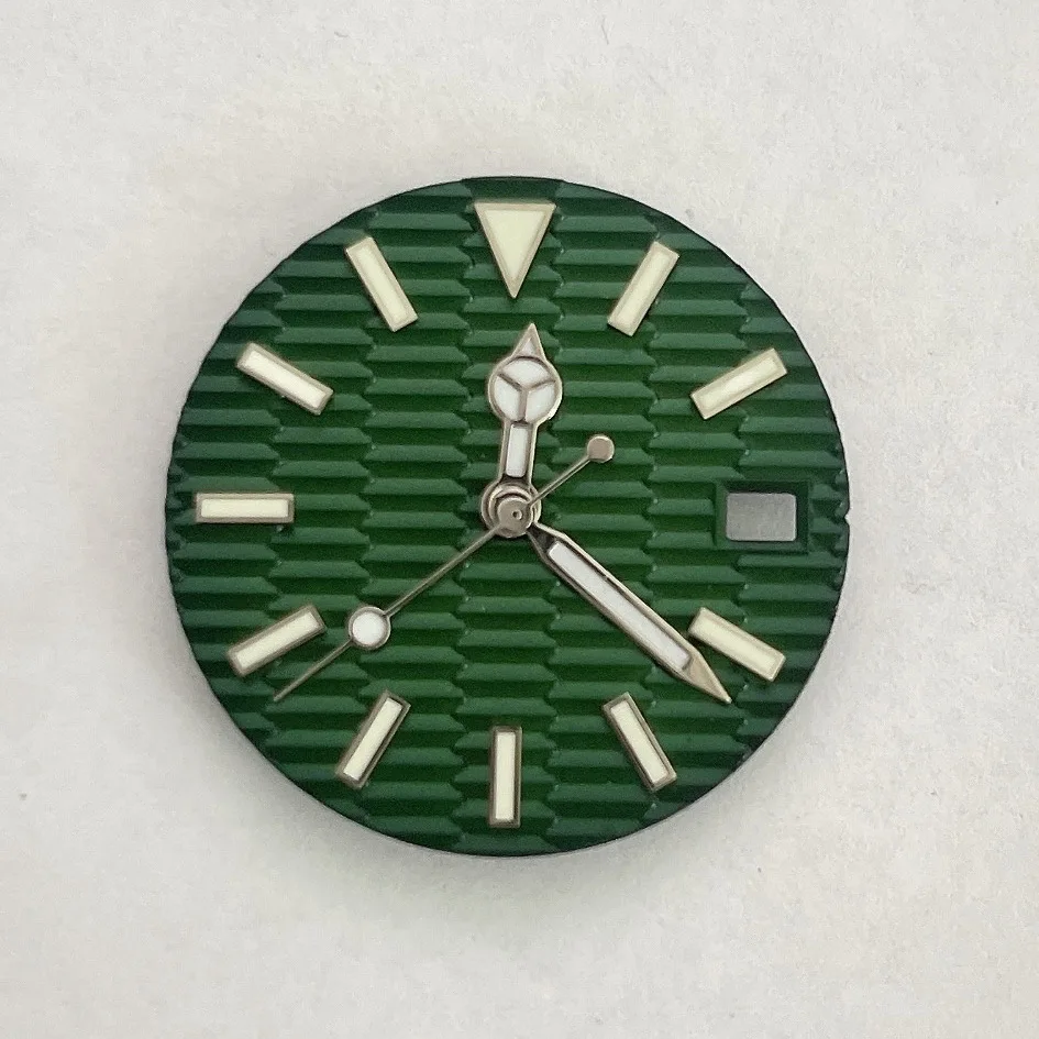 28.5MM Watch Dial+Needle Green Luminous Face Hands For NH35/ NH36/4R/7S Movement Watch Accessories Repair Tools Seiko Parts