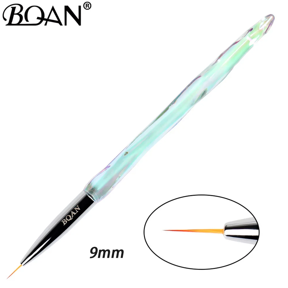BQAN Rose Gold Nail Art Brush Gradient Gel Nail Brush Line Painting Brushes Nails Crystal Acrylic Liner Drawing Pen