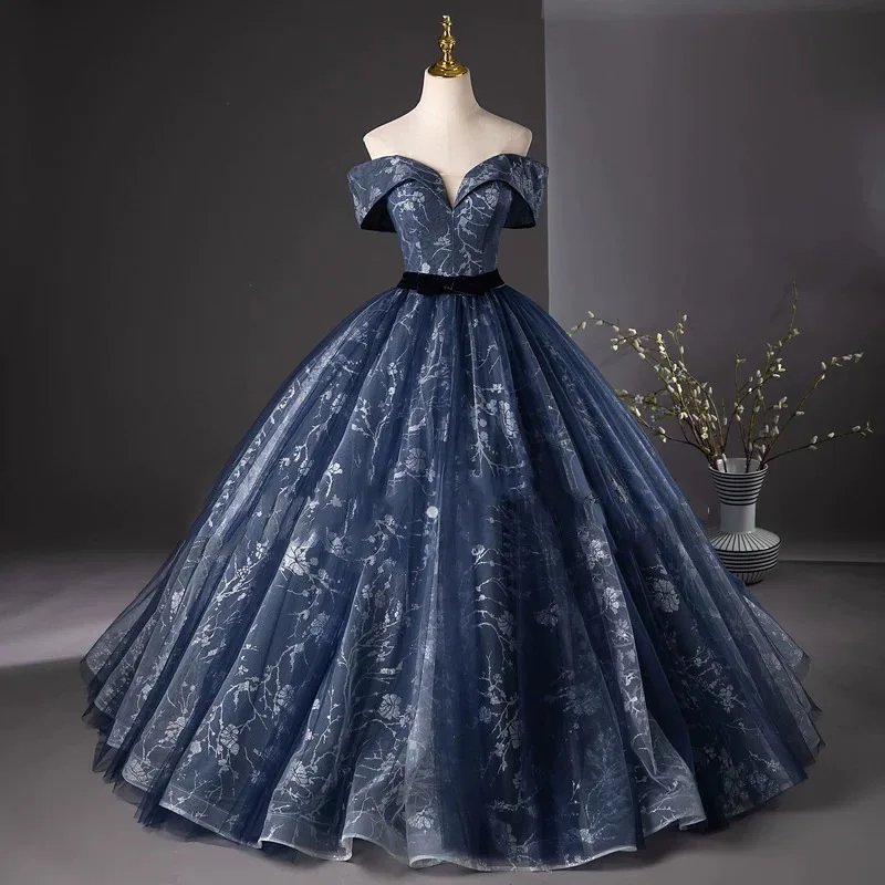 jeheth Evening Dress Navy Blue 4