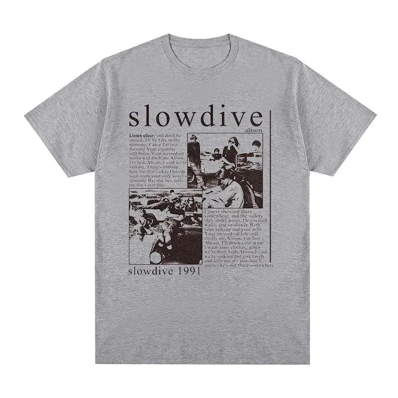 

Slowdive Alison 1991 Vintage T-shirt Tour 90s Classic Cotton Men T Shirt New TEE TSHIRT Womens Tops Unisex