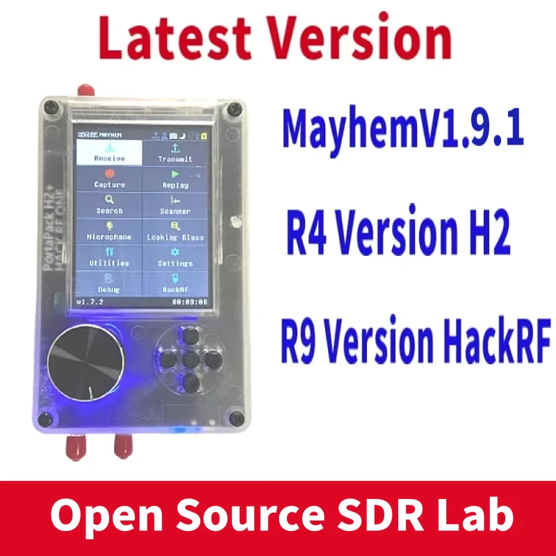 Assembled HackRF Portapack H2 Radio HackRF One 1MHz to 6GHz SDR with Mayhem  1.7.3 Firmware Flashed (B)