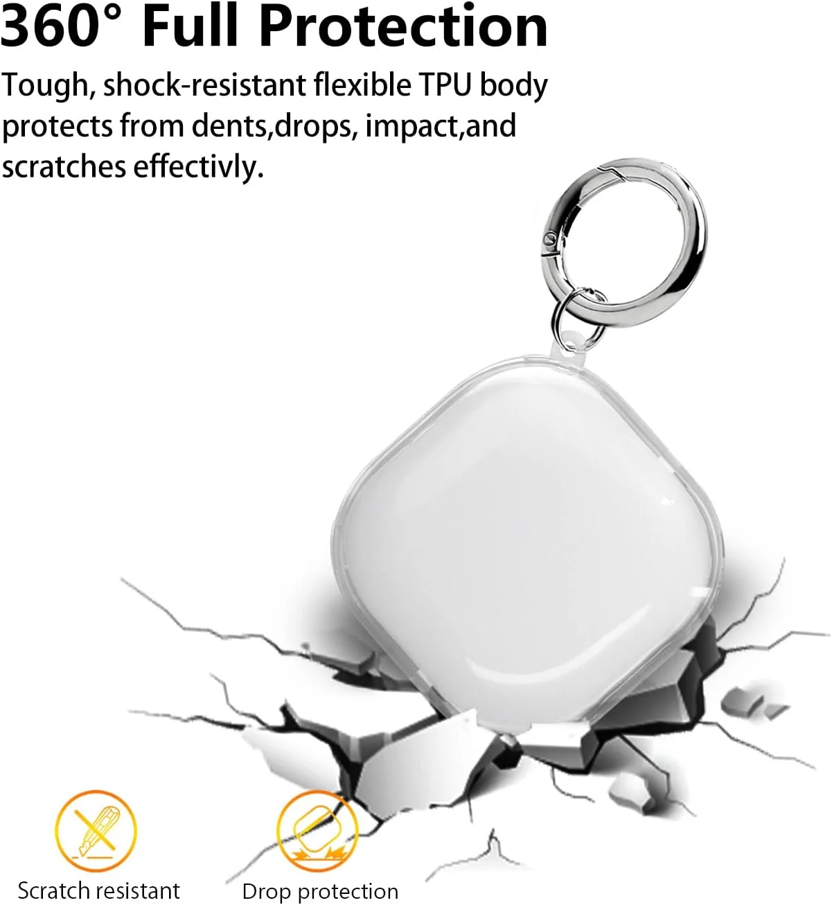 Crystal Clear Protective Case for Wireless Earbuds - Anti-Scratch and Dustproof Cover