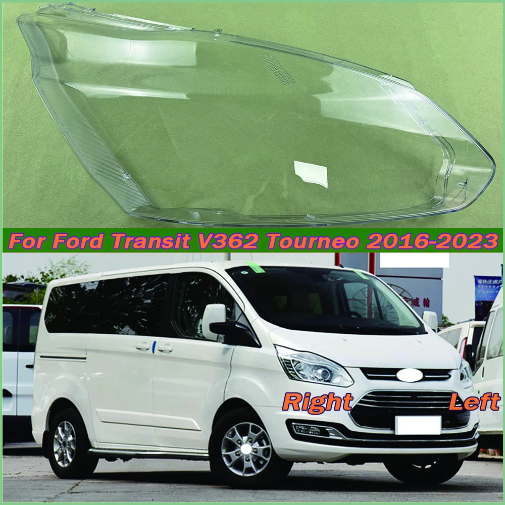 

For Ford Transit V362 Tourneo 2016-2023 Car Head Light Lamp Caps Headlamp Shell Transparent Lampshade Lampcover Headlight Cover