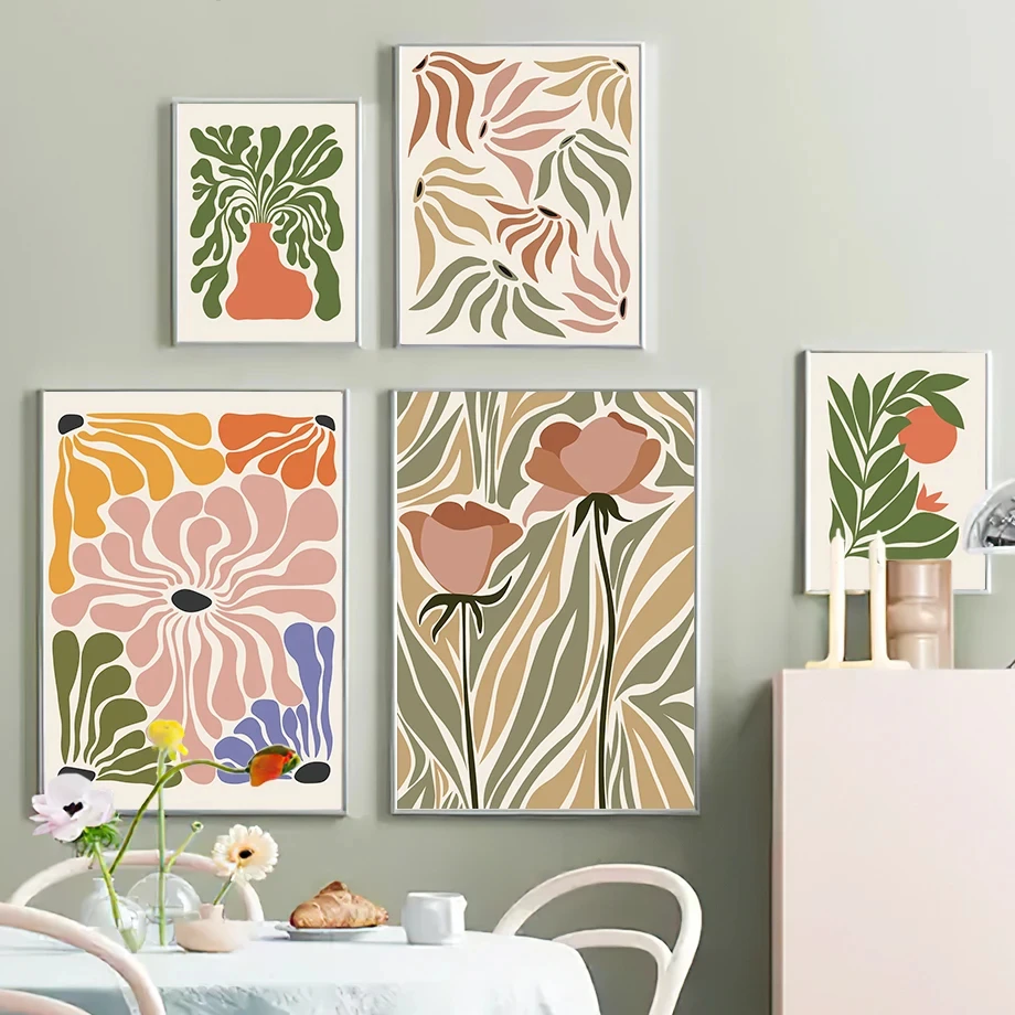 Плакаты в форме цветов розы кораллов, Картина на холсте, картины на стену, картины для современной гостиной, украшение для дома