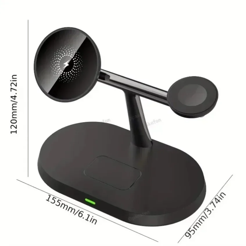 100W Magnetic Wireless Charger 3-IN-1 Stand Dock For Samsung S25 S24 S23 Galaxy Watch 7 6 5 4 3 2 Buds2/3/3 Pro Quick Charging