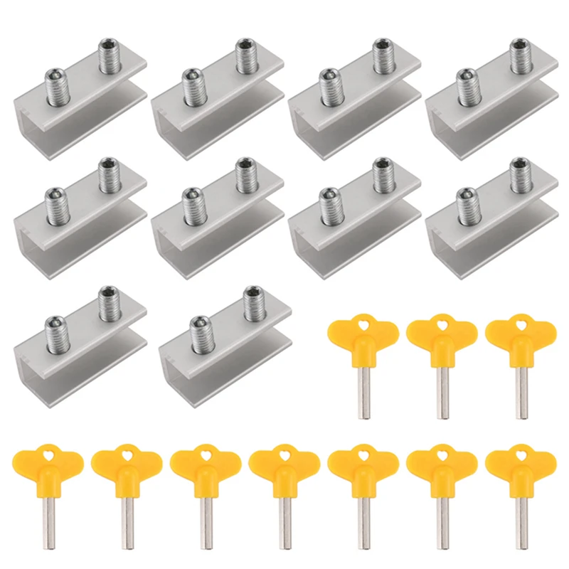AB09-10 Set Sliding Sash Stopper Cabinet Locks Straps Doors Security Anti-Theft Lock Window Sliding Door Doors Lock