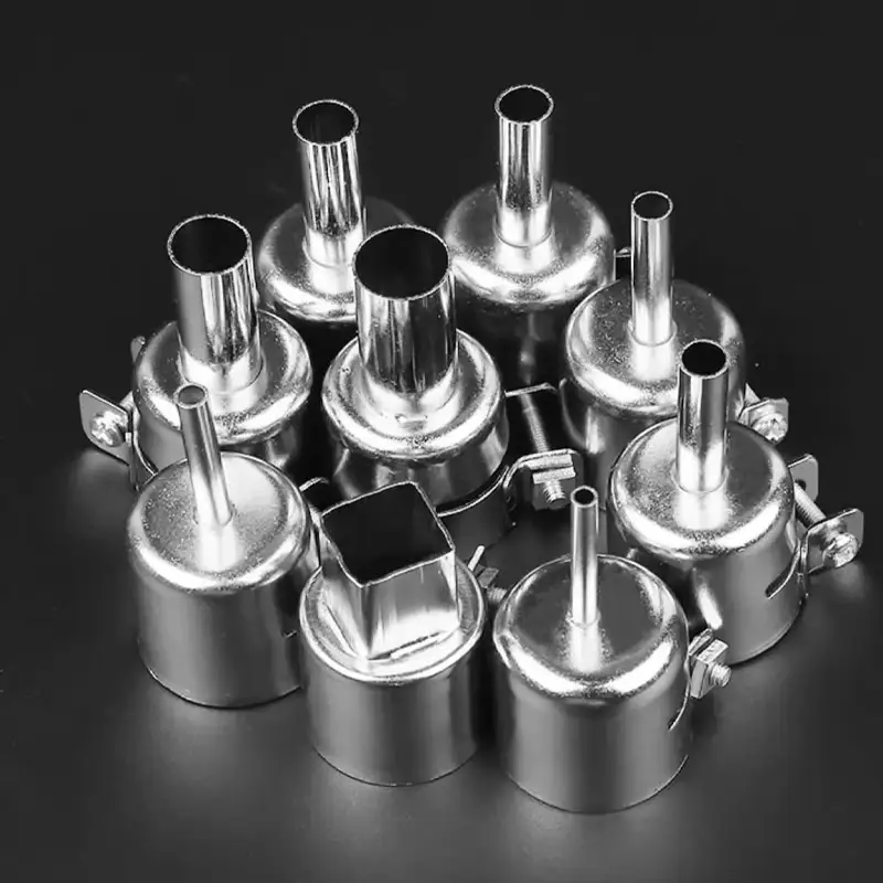 9PCS 850 Hot Air Nozzle 3-12mm Universal Nozzles Air Soldering Welding Round Nozzles For 852D 898 Soldering Heat Gun Nozzle image 4