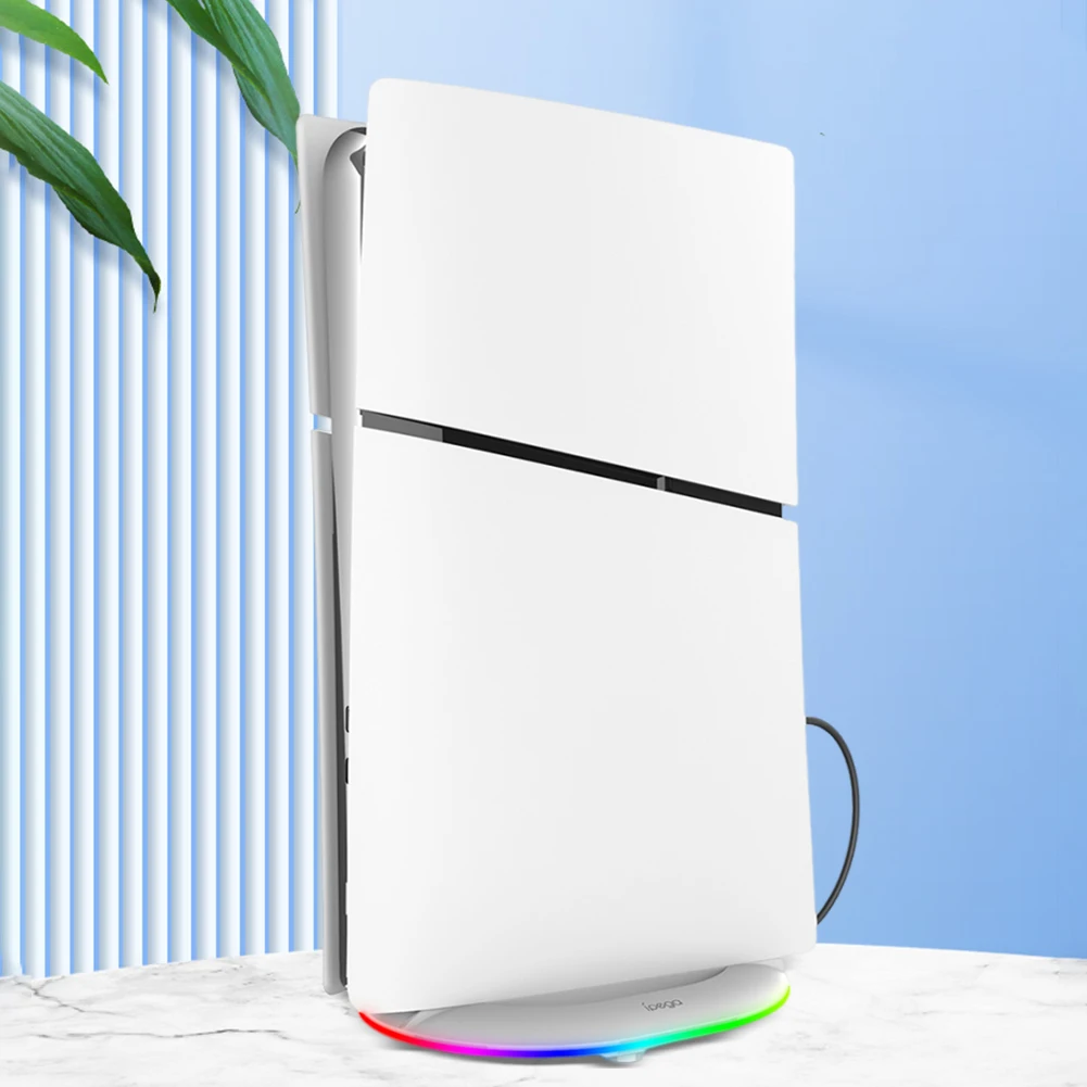 RGB 수직 콘솔 스탠드 게임 콘솔 스탠드, 공간 절약, 플레이스테이션 5 슬림 디스크, 디지털 에디션용 교체 베이스 스탠드
