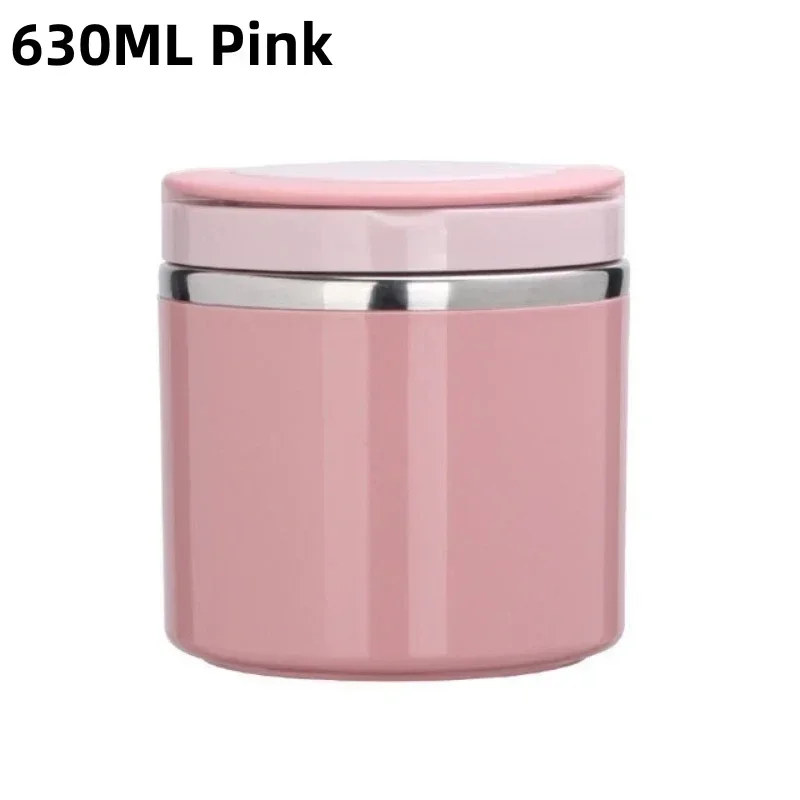 Portable Stainless Steel Thermal Food Jar with Handle - Insulated Lunch and Soup Container
