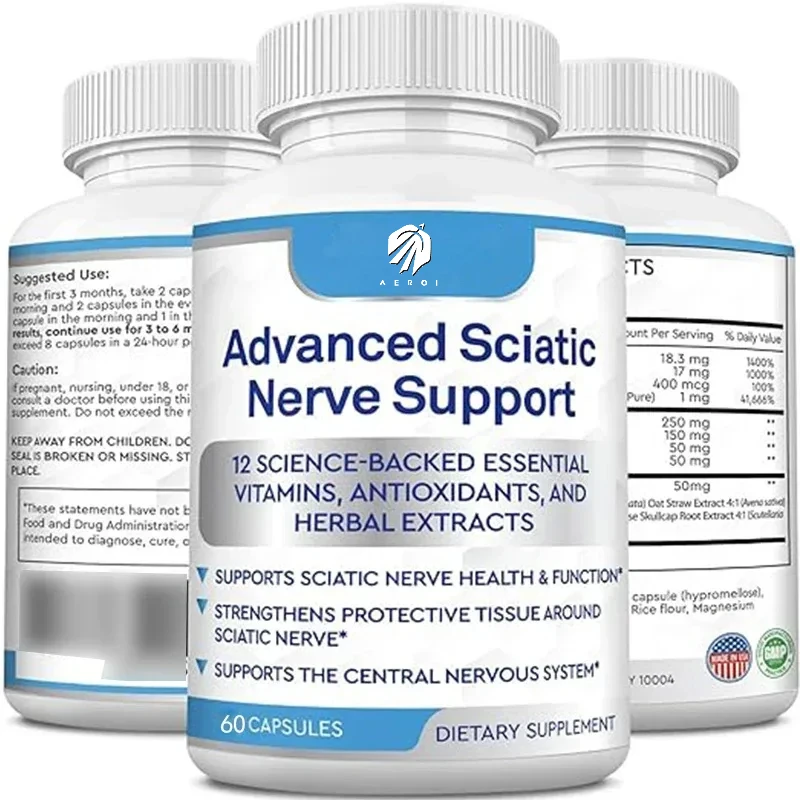 Advanced sciatic nerve support relief: Alpha lipoic acid vitamin, 12 in 1 sciatic nerve pain supplement