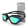 Anti-fog UV protective lenses for men and women waterproof and adjustable silicone swimming glasses polarized swimming glasses