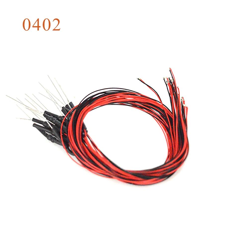 10pcs 0402 0603 0805 1206 With 1.5k Resistance SMD Lamp Wired Micro Led Pre-soldered Micro Litz 12V for Gundam Scene 2