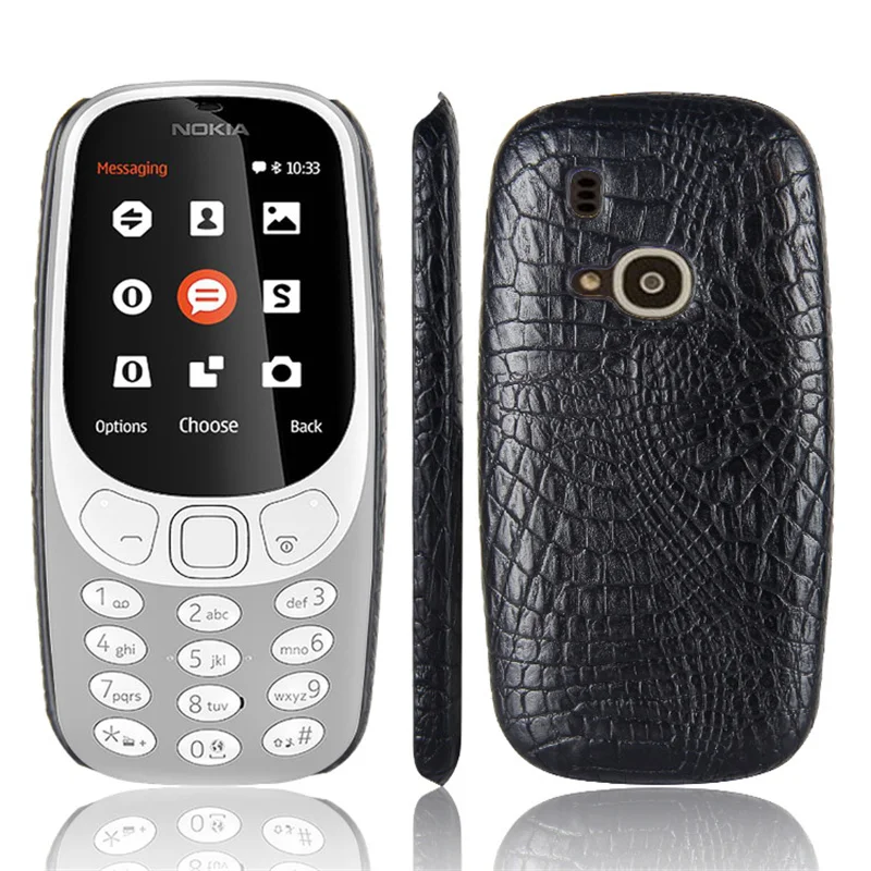 Per Nokia 3310 2017 Custodia 4G Pc Rigido A Grana Di Coccodrillo Con Cover Posteriore In Pelle Pu Custodia Per Telefono Per Nokia 3310 2017 Cover Rigi