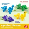 13-Piece Dinosaur Alphabet Snap Toy, Educational Puzzle, Gender Neutral Language Learning for Kids Aged 3+ 3