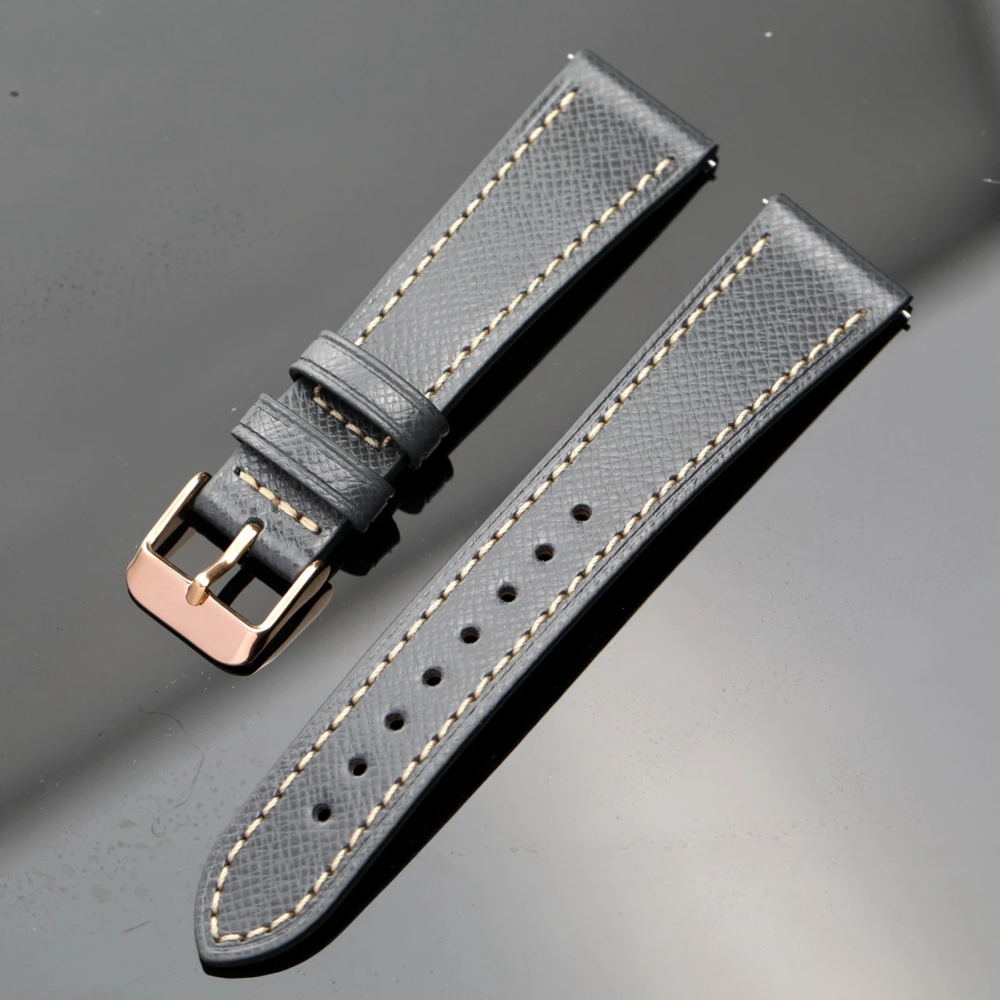Vintage-Inspired Handmade Genuine Leather Watch Strap - Ultra-Thin, Soft & Retro Style