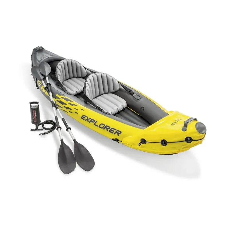 Intex 68307 Explorrer K2 Kayak Gommone Barca A Remi Set 2 Persone Kayak Gonfiabile Con Pagaia E Pompa Per Giochi Sportivi