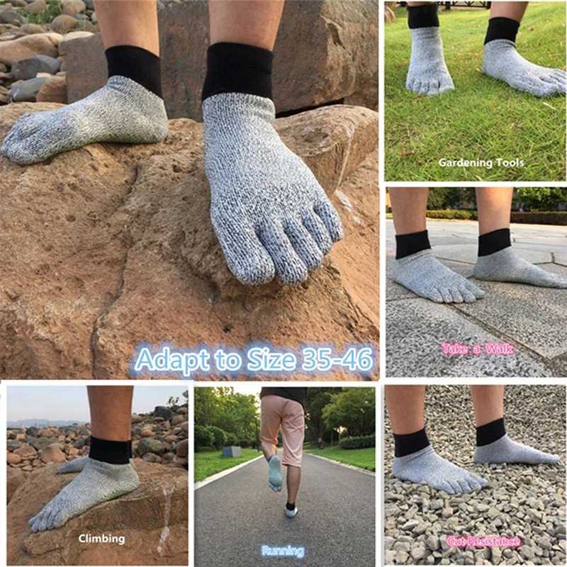 5 Toe Cut Resistant Socks Comfortable Anti-Slip Yoga Socks Hiking Running Climbing barefoot Outdoor Sportswear Accessories