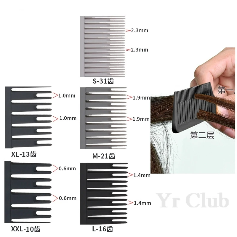 5Pcs/Set Hairbrush Highlight Dyeing Comb Hairstylist Dye  Hair Pointed Combs Hair Salon Hairdressing Brush Styling Tools Y0606 2