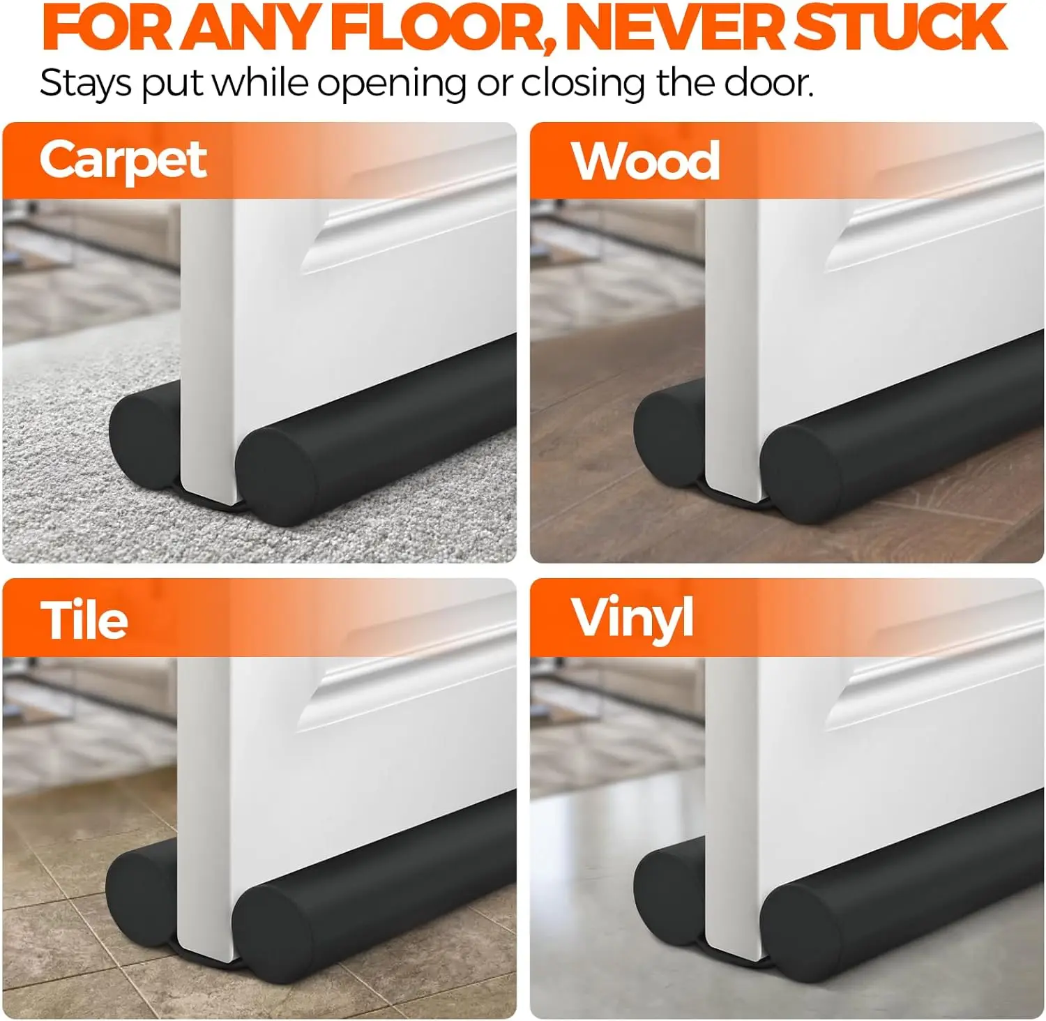 Door Bottom Sealing Strip Under Door Draft Stopper Insulation Bug-proof Windproof Bedroom Foam Strips Weather Stripping