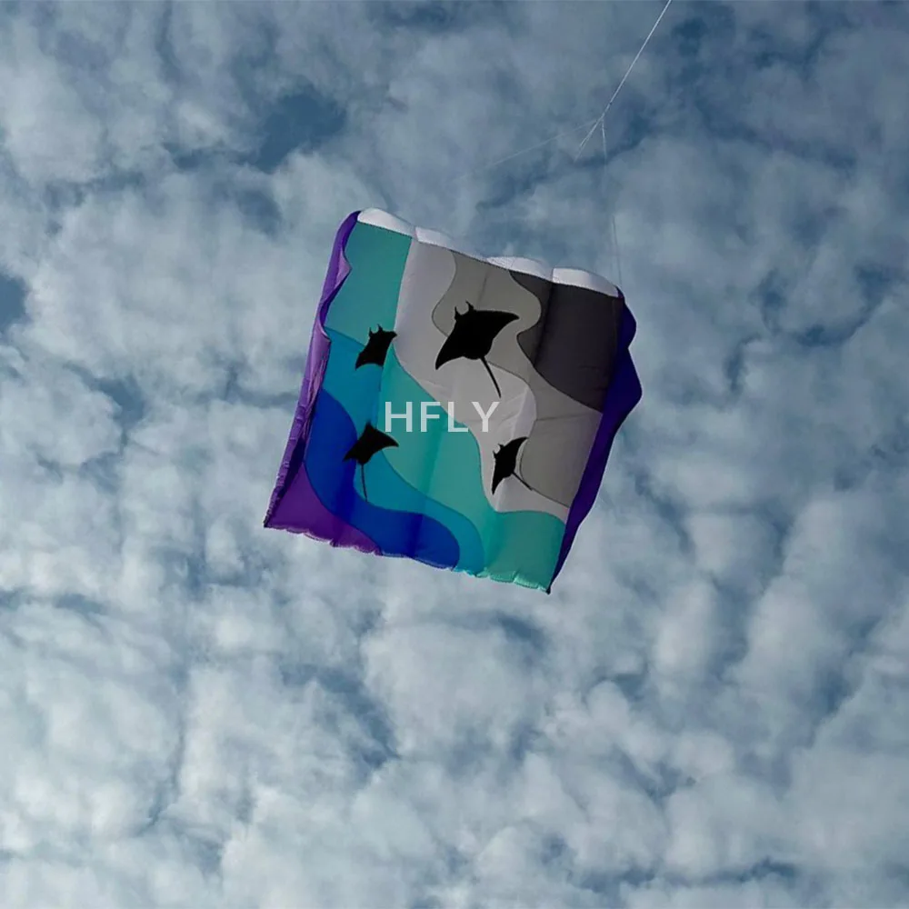 HFLY Large Soft Inflatable 12 16 SQ.M. Ray Pilot Kite for Adults High Quality Ripstop Nylon