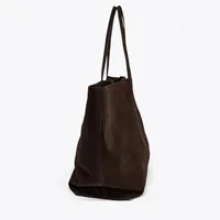 New Women's Retro Suede Frosted Bag Casual Large Luxury Design Commuter High-end Armpit Bag Soft Handle Closed Tote Bag - Image 4