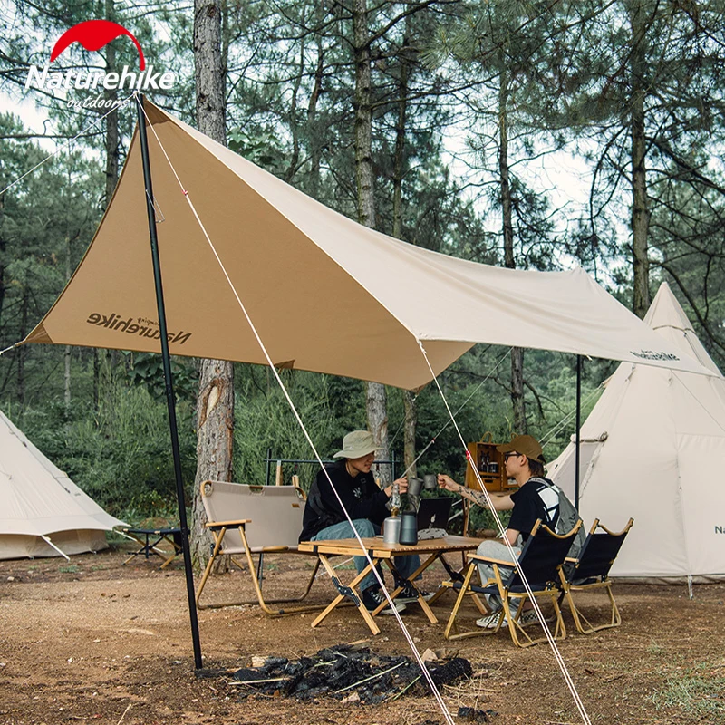 Naturehike Hexagonal Cotton Tarp Sun Protection Shade Cloth Large Shelter Canopy Sunshade Awning Outdoor Tarpaulin Camping 4.5kg