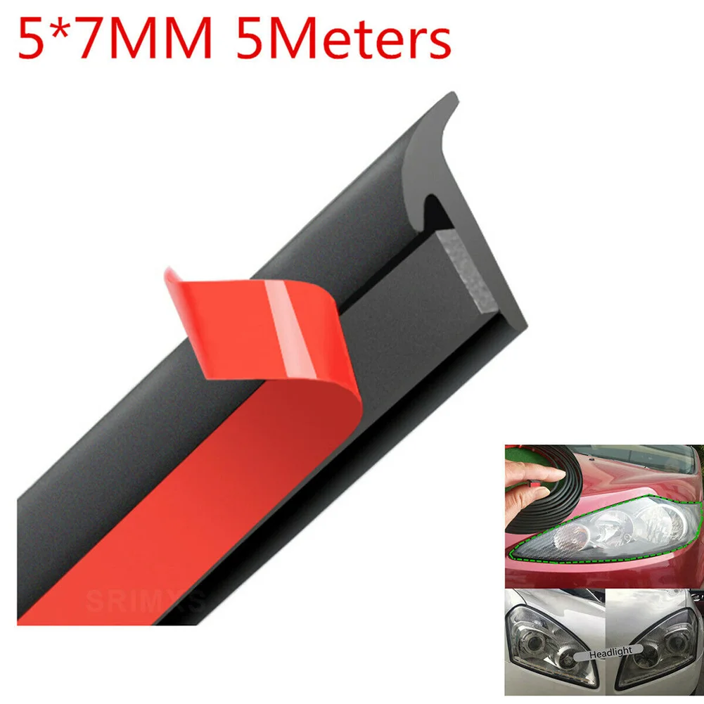 thumbnail image 1 of Tira de sellado de puerta de coche, borde inclinado en forma de T, resistente a la intemperie, goma Universal, 8x10MM/5x7MM, accesorios interiores de coche, 2/4/5M, 1 of 5