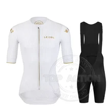 2022 le col novo verão de manga curta roupas ciclismo triathlon bibs calções profissionais definir respirável ciclismo roupas masculinas bibs