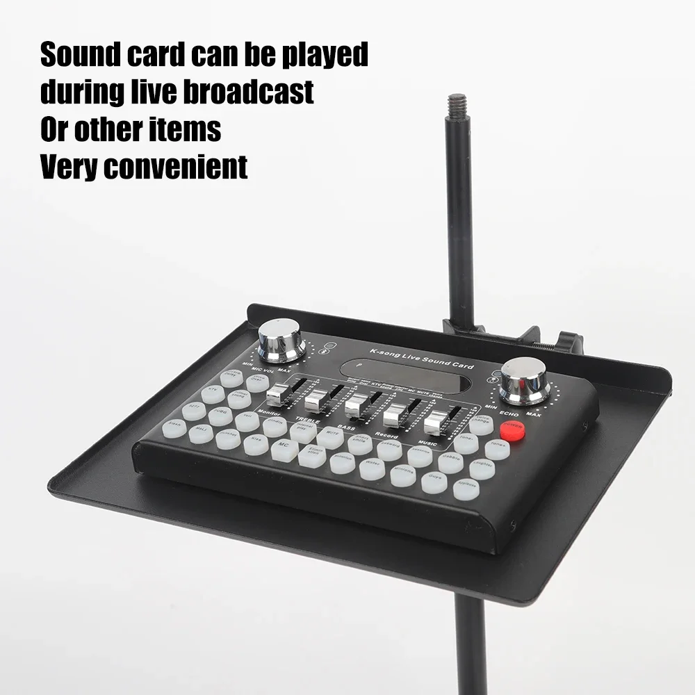 Microphone Stand Sound Card Phone tray for tiktok Live Broadcast Microphone Stand Accessories Sheet Music Sound Card Tray