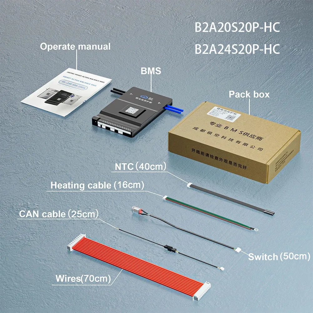 JIKONG Bms Active Balance Heat CAN 8 12S 13S 14S 16S 17S 20S 24S 60A 80A 100A 150A 200A Smart BMS Lifepo4 Li-Ion Lto Balancer