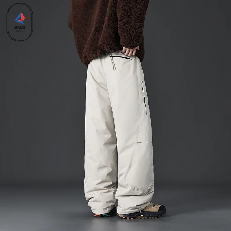 2026 Winter Men Down Jacket Brand Casual Cold-proof 90 White Duck Down Warm Wide leg Pants Women Snow Hiking Waterproof Trousers