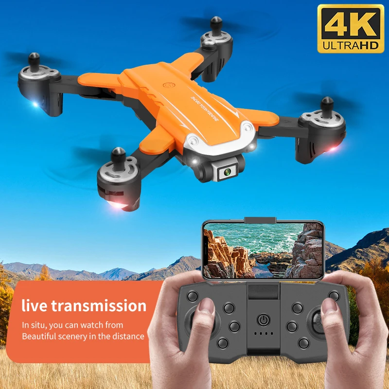 

RC Drone with Dual HD 4K Camera Profesional Wifi Automatic Obstacle Avoidance FPV Mini Helicopter for Children Gift Outdoor Toys