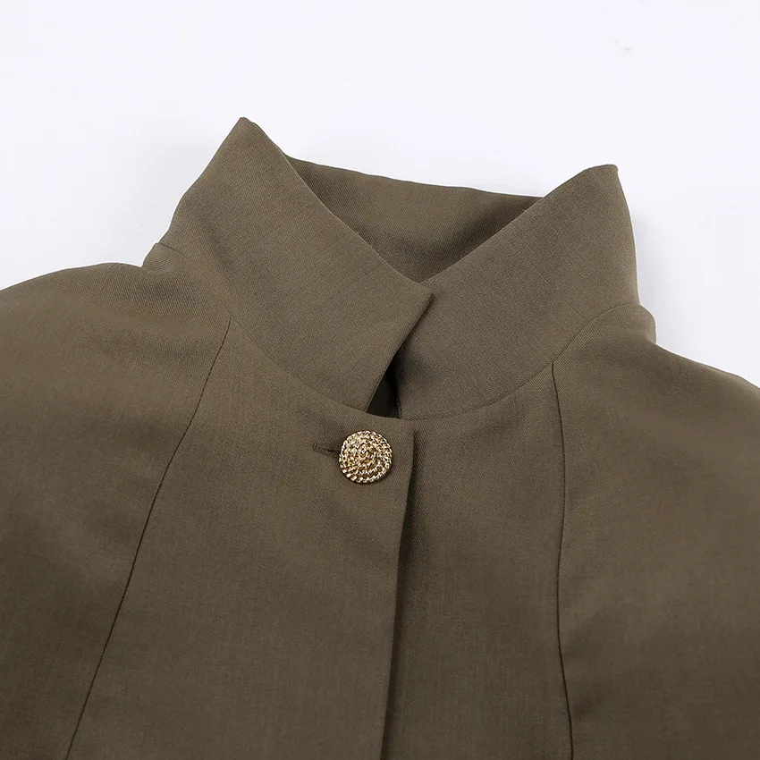 2026 Lady Daily Spring Autumn Outfits New Casual Wide Leg Short Pants Set Women Chic Solid Single Breasted Stand Collar Top Suit S0cb1645f55a547d587d06e8fb0882abfx