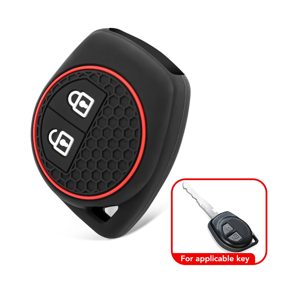 Cover Chiave Auto In Silicone YONGYAO Per Suzuki Grand Vitara, SX4, Swift, XL-7 - Colore Nero, Resistente E Antigraffio - 4