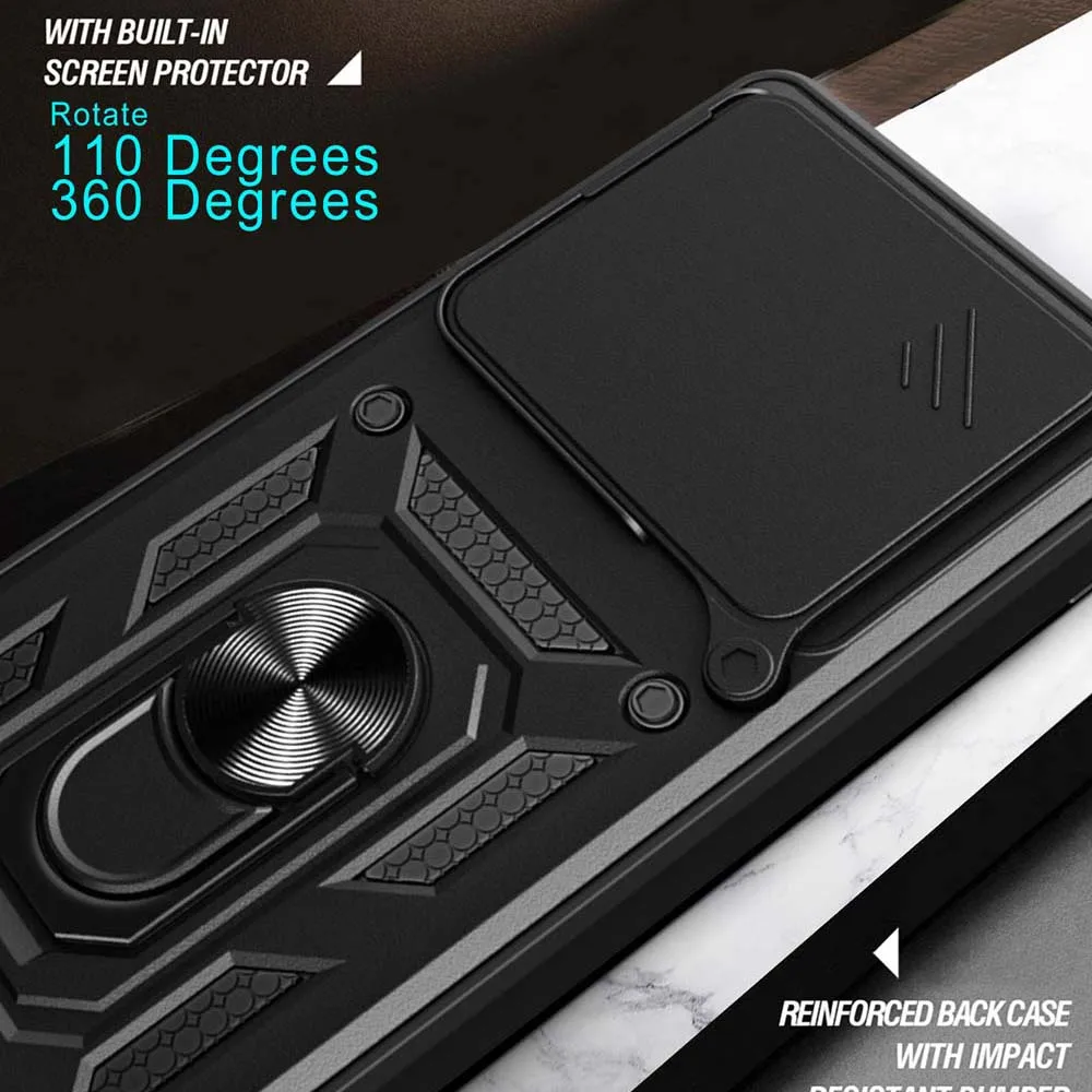 Shockproof Armor Case with Car Holder and Camera Lens Protection