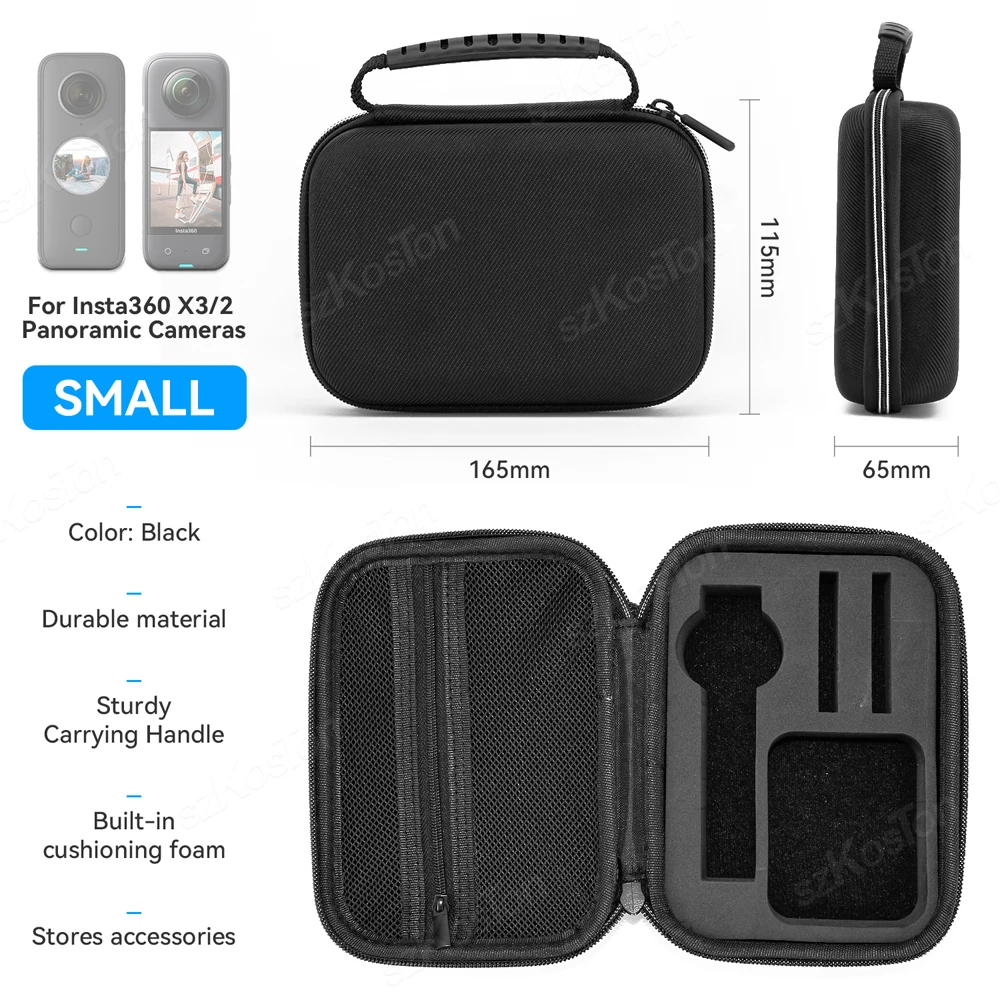 Box for Insta360 X3 X2 Camera Carrying Case Portable Storage Bag Protective Case For Insta360 X3 X2 Action Camera Accessories images - 6