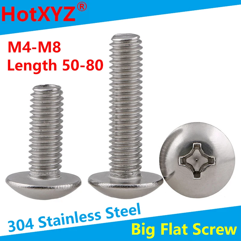 304StainlessSteelPhillipsTrussHeadMachineScrewTMCrossLarge