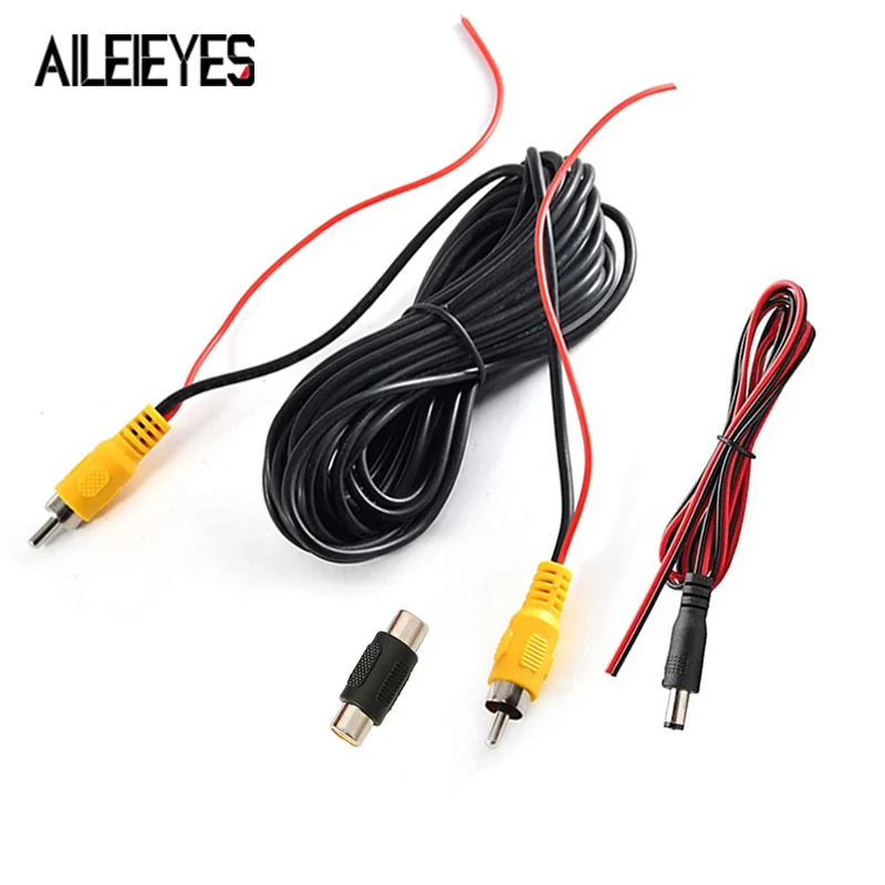 6m/19.7ft RCA Video Cord with DC Power Wire for Back Up Rear View Camera System 