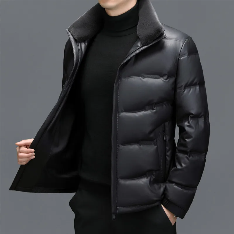 Winter Men's Sheepskin Down Coat