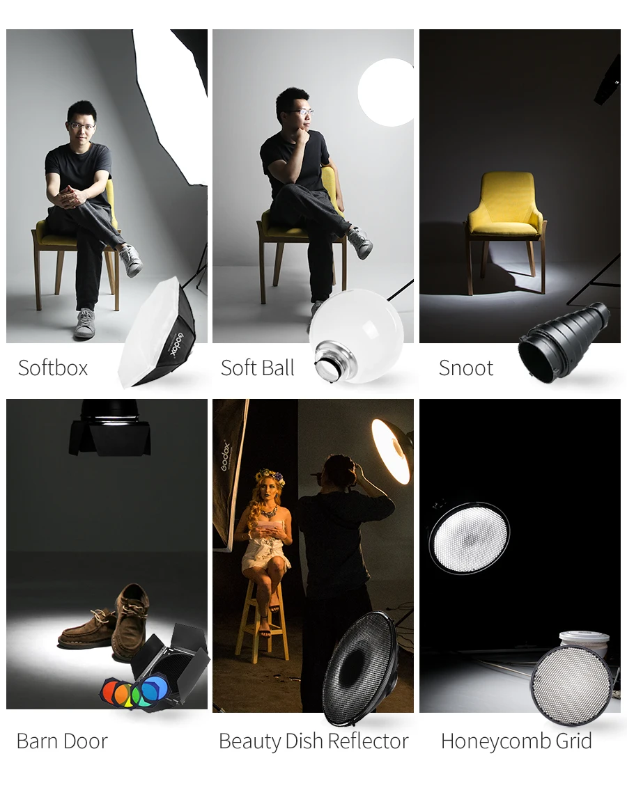 Godox DS400II Studio Flash Light 400W GN76 Bowens Mount Strobe Lamp Head Lighti