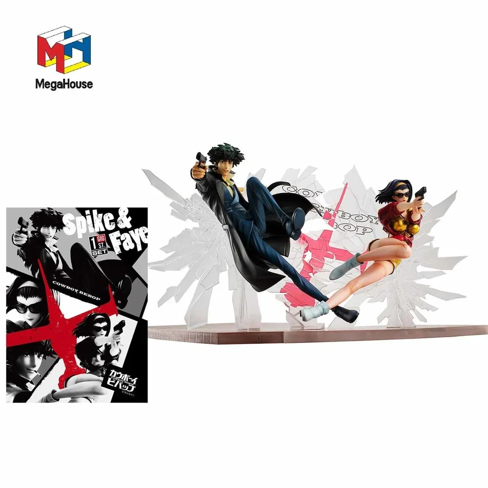 

In Stock 100% Original MegaHouse Spike Spiegel Faye Valentine 1st GIG Suit Pvc Animation Model Art Collection 22cm
