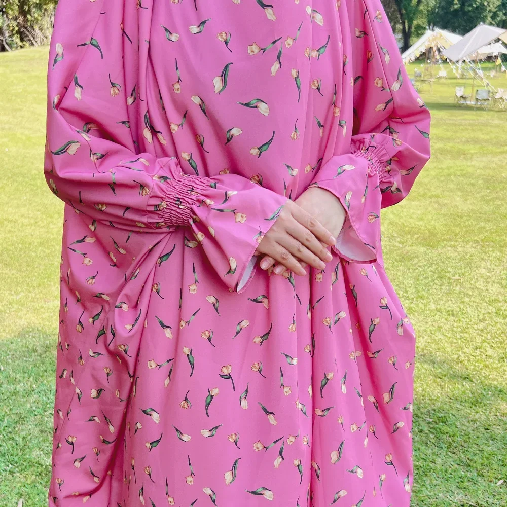 Eid Jilbab Muslim Prayer Garment Hooded Abaya Long Khimar Hijab Dress Ramadan Gown Abayas for Women Dubai Islamic Clothes Niqab