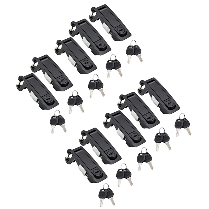 

10PCS Compression Latch Flush Lever Latch Lock Latches Thickness:1-5Mm For Marine Car RV Door