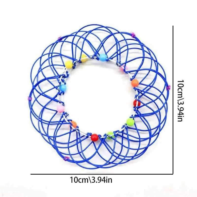 Fidget Toys 3Pcs Educational and Stress-Relieving Fidget Toys for Kids and Adults Mandala Decompression Flower Basket & Steel Ring Sensory